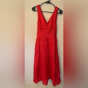 COPY - JOIE 100% linen Red dress